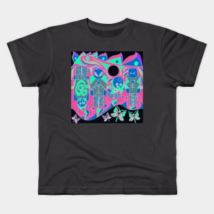 mayan soccer team in alien suits ecopop Kids T-Shirt